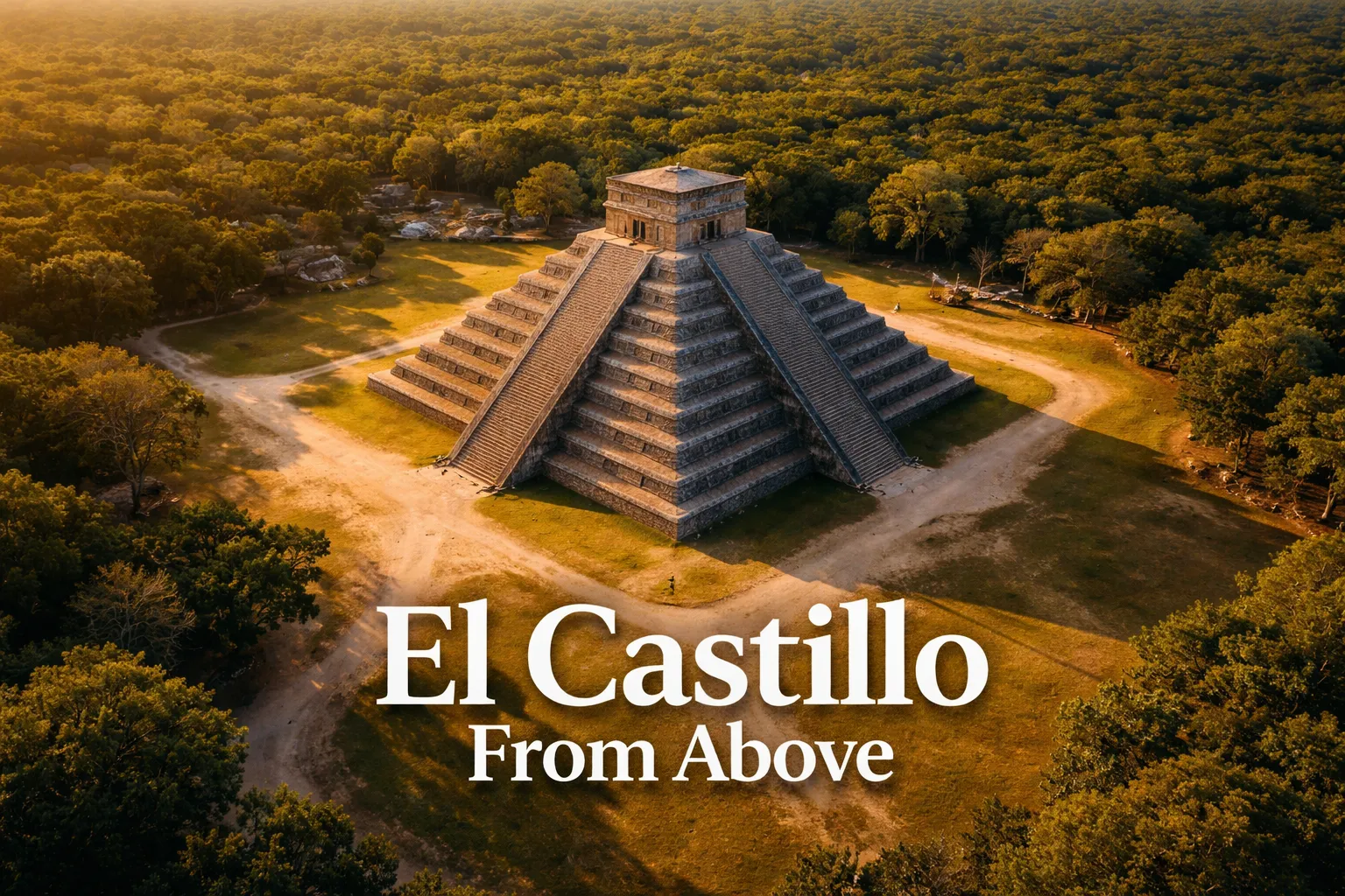 Chichen Itza Drone Aerial Photography: El Castillo From Above